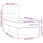 Giroletto a Molle con Materasso e LED Nero 100x200cm Similpelle Giroletto a Molle con Materasso e LED Nero 100x200cm Similpelle