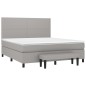 vidaXL Giroletto a Molle con Materasso Grigio Chiaro180x200 cm Tessuto