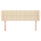 Testiera ad Orecchio Crema 147x23x78/88 cm in Tessuto Testiera ad Orecchio Crema 147x23x78/88 cm in Tessuto