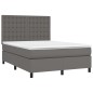 Giroletto Molle con Materasso e LED Grigio 140x200cm Similpelle Giroletto Molle con Materasso e LED Grigio 140x200cm Similpelle