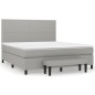 vidaXL Giroletto a Molle con Materasso Grigio Chiaro160x200 cm Tessuto