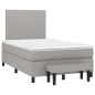 vidaXL Giroletto a Molle con Materasso Grigio Chiaro 120x200cm Tessuto
