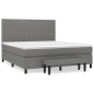 vidaXL Giroletto a Molle con Materasso Grigio Scuro 180x200 cm Tessuto