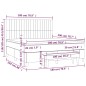 vidaXL Giroletto a Molle con Materasso Grigio Scuro 180x200 cm Tessuto