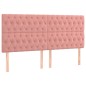 Letto a Molle con Materasso e LED Rosa 200x200 cm in Velluto Letto a Molle con Materasso e LED Rosa 200x200 cm in Velluto