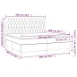 Letto a Molle con Materasso e LED Rosa 200x200 cm in Velluto Letto a Molle con Materasso e LED Rosa 200x200 cm in Velluto