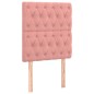 vidaXL Letto a Molle con Materasso e LED Rosa 90x200 cm in Velluto vidaXL Letto a Molle con Materasso e LED Rosa 90x200 cm in Velluto