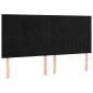vidaXL Letto a Molle con Materasso e LED Nero 180x200 cm in Velluto vidaXL Letto a Molle con Materasso e LED Nero 180x200 cm in Velluto