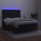 vidaXL Letto a Molle con Materasso e LED Nero 140x200 cm in Velluto vidaXL Letto a Molle con Materasso e LED Nero 140x200 cm in Velluto