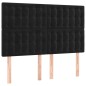 vidaXL Letto a Molle con Materasso e LED Nero 140x200 cm in Velluto vidaXL Letto a Molle con Materasso e LED Nero 140x200 cm in Velluto