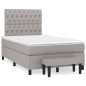 vidaXL Giroletto a Molle con Materasso Grigio Chiaro 120x200cm Tessuto