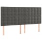 vidaXL Letto a Molle con Materasso e LED Grigio Scuro 200x200 cm vidaXL Letto a Molle con Materasso e LED Grigio Scuro 200x200 cm
