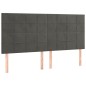 Letto a Molle con Materasso e LED Grigio Scuro 180x200 cm Letto a Molle con Materasso e LED Grigio Scuro 180x200 cm