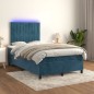 Letto a Molle con Materasso e LED Blu Scuro 120x200cm Letto a Molle con Materasso e LED Blu Scuro 120x200cm