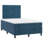 Letto a Molle con Materasso e LED Blu Scuro 120x200cm Letto a Molle con Materasso e LED Blu Scuro 120x200cm