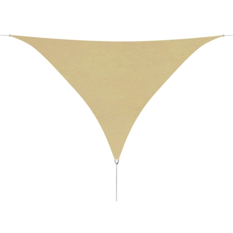 Parasole a Vela Oxford Triangolare 5x5x5 m Beige Parasole a Vela Oxford Triangolare 5x5x5 m Beige