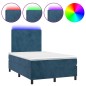 vidaXL Letto a Molle con Materasso e LED Blu Scuro 120x200cm vidaXL Letto a Molle con Materasso e LED Blu Scuro 120x200cm