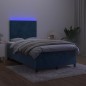 vidaXL Letto a Molle con Materasso e LED Blu Scuro 120x200cm vidaXL Letto a Molle con Materasso e LED Blu Scuro 120x200cm