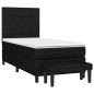 vidaXL Giroletto a Molle con Materasso Nero 80x200 cm inTessuto
