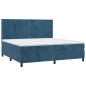vidaXL Letto a Molle con Materasso e LED Blu Scuro 200x200 cm vidaXL Letto a Molle con Materasso e LED Blu Scuro 200x200 cm