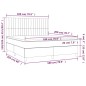 Letto a Molle con Materasso e LED Blu Scuro 180x200 cm Letto a Molle con Materasso e LED Blu Scuro 180x200 cm