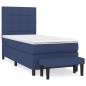 Giroletto a Molle con Materasso Blu 100x200 cm in Tessuto