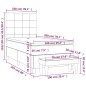 Giroletto a Molle con Materasso Blu 100x200 cm in Tessuto