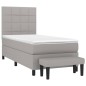 vidaXL Giroletto a Molle con Materasso Grigio Chiaro 80x200 cm Tessuto