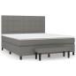 vidaXL Giroletto a Molle con Materasso Grigio Scuro 160x200 cm Tessuto