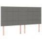 vidaXL Giroletto a Molle con Materasso Grigio Scuro 160x200 cm Tessuto