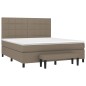 vidaXL Giroletto a Molle con Materasso Tortora 180x200 cm in Tessuto