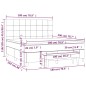vidaXL Giroletto a Molle con Materasso Tortora 180x200 cm in Tessuto