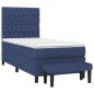 Giroletto a Molle con Materasso Blu 100x200 cm in Tessuto