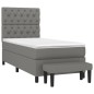vidaXL Giroletto a Molle con Materasso Grigio Scuro 80x200 cm Tessuto