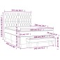 vidaXL Giroletto a Molle con Materasso Grigio Chiaro 140x200cm Tessuto
