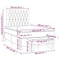 vidaXL Giroletto a Molle con Materasso Nero 120x200 cm in Tessuto