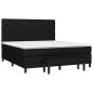 vidaXL Giroletto a Molle con Materasso Nero 160x200 cm in Tessuto