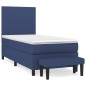 Giroletto a Molle con Materasso Blu 100x200 cm in Tessuto