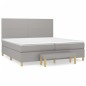 Giroletto a Molle con Materasso Grigio Chiaro 200x200cm Tessuto