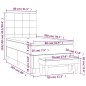 vidaXL Giroletto a Molle con Materasso Grigio Scuro 80x200 cm Tessuto
