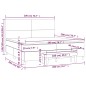 vidaXL Giroletto a Molle con Materasso Grigio Scuro 200x200 cm Tessuto