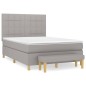 vidaXL Giroletto a Molle con Materasso Grigio Chiaro 140x200cm Tessuto