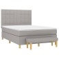 vidaXL Giroletto a Molle con Materasso Grigio Chiaro 140x200cm Tessuto