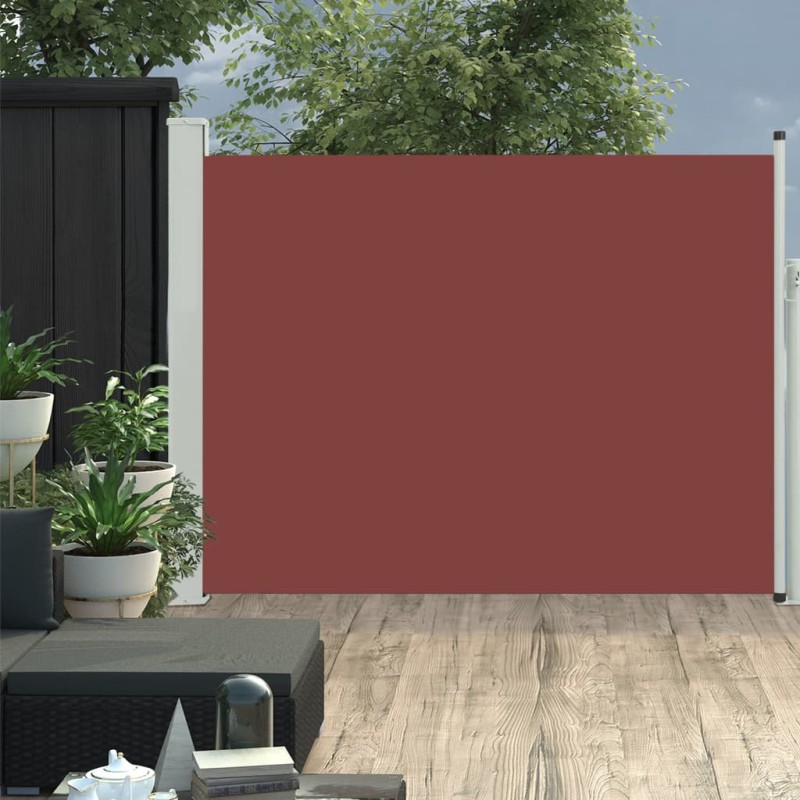 Tenda Laterale Retrattile per Patio 140x500 cm Marrone Tenda Laterale Retrattile per Patio 140x500 cm Marrone