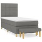 vidaXL Giroletto a Molle con Materasso Grigio Scuro 100x200 cm Tessuto