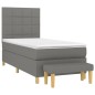 vidaXL Giroletto a Molle con Materasso Grigio Scuro 100x200 cm Tessuto