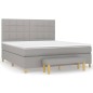 vidaXL Giroletto a Molle con Materasso Grigio Chiaro180x200 cm Tessuto