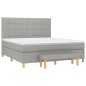 vidaXL Giroletto a Molle con Materasso Grigio Chiaro180x200 cm Tessuto