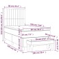 vidaXL Giroletto a Molle con Materasso Grigio Chiaro 90x190 cm Tessuto