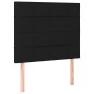vidaXL Giroletto a Molle con Materasso Nero 90x200 cm in Tessuto
